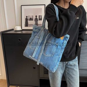 Sacs à bandoulière Retro Women's Denim Bag New Jeans Messenger Bag Y2K Canvas Travel Shoulder Bag Eco Bag Korean Shopper School Women's Handbagstylishhandbagsstore