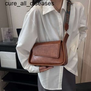 Sacs à bandoulières vintage Crossbody for Women Leather Pu New 2024 Summer Trend Fashion Designer Small Color Color Side Handsbag