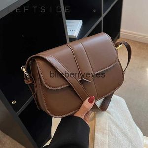 Bolsos de hombro Vintage pequeño de cuero PU con solapa para mujer 2023 Hit Trend femenino ed Trending Underarm Handbagblieberryeyes