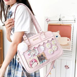 Sacs à bandoulière Style japonais pour femmes, sac Kawaii Ita Transparent JK fourre-tout, sac à main pour étudiant Preppy luxe Messenger