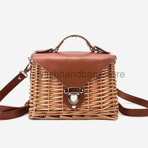 Bolsos de hombro Bolsos tejidos para mujer, bolso cruzado de cuero cuadrado Bali Island Str para mujer, bolsos de hombro, bolsa de verano femininastylishhandbagsstore