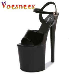 Show Women Summer Shoes talons Sexy Platform Color Sandals Girls Shoe for Party Club 13 15 17 cm de haut