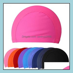 Gorros de ducha Accesorios de baño Baño Hogar Jardín Moda Para hombre Colores del caramelo Natación Unisex Tela de nylon Adt Water Dhriv