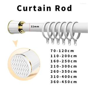 Rideaux de douche réglable longue tringle à rideau vêtements en métal suspendu pôle pas de poinçonnage balcon support de séchage extensible