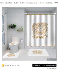 Cortinas de ducha Accesorios de baño Baño Hogar Jardín Chic Floral Impreso FL Letras Diseñador Mats 4 Piec Dhwaj301k