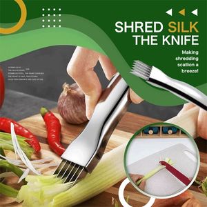 Triturar el cuchillo de seda, cortador de cebolletas vegetales, comida, cocina, picador rápido, accesorios de cocina, accesorios de cocina