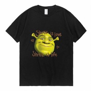 Shrek Is Love Shrek is Life Imprimer T-shirt Hommes Femmes Été Cott surdimensionné confortable T-shirt à la mode Fi T-shirts à manches courtes r1sY #