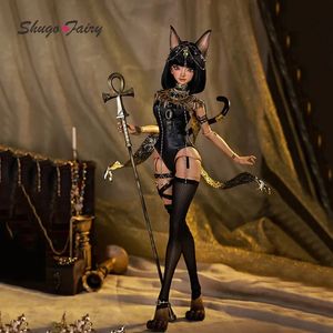 ShugaFairy Bast 1/4 Bjd Dolls Fantasía Antiguo Egipto Estilo de lucha misterioso Guardia de gato Muñecas articuladas con bolas de alta calidad Regalos 240308