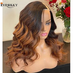 Partie latérale/milieu Ombre lâche ondulé U Part 100 % cheveux humains perruques Remy fabriqué à la machine sans colle 1 x 4 UPart perruque pour femme 250 densité 30 pouces