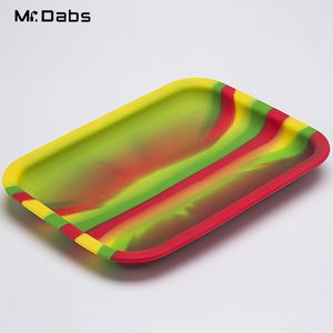 Bandeja de silicona 200 mm * 150 mm * 20 mm Accesorios para fumar Frasco de color mezclado Contenedor Plato Cera Dab Paleta de silicona de grado alimenticio en Mr_dabs