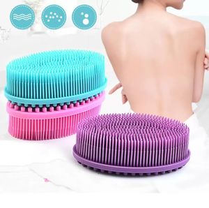 Silicone corps brosse bébé douche éponge masseur sec serviette de bain pour corps Bast Silicone corps épurateur dos épurateur en gros