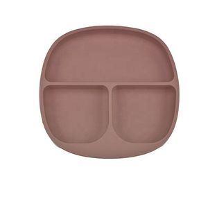 Plats en silicone Vaisselle d'alimentation pour bébé Assiette de grille avec bol pour bébé à ventouse antidérapante M3600