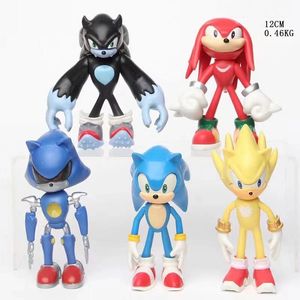 Silicone Doll Sonic Hedgehog Figure Mini Doll Anime Toy Model 6 Flying Squirrel Generation Hedgehog Figurines Modèle d'ornements de poupée hérisson