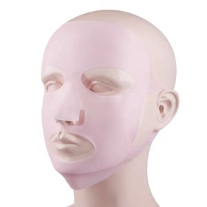 Silicone Face Mask reutilizable elevación hidratante reutilizante Formación Anti Wrinkle V Forma Fabricación Refugente Masquilla de gel Marca de la oreja Marca de elevación de la piel fija- Levantamiento de la piel.