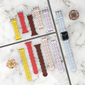 Silicone Fashion Smart Straps para Apple Watch Ultra Iwatch Band 8 9 4 5 6 7 Serie Lightwight 38 mm 41 mm 42 mm 44 mm 45 mm 49 mm Iwatchband 3 mm 0 mm 1 mm 2 mm mm mm banda mm banda