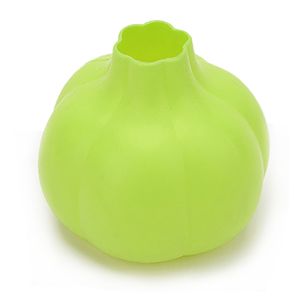 Pelador de ajo verde de silicona, herramientas vegetales, prensa de ajo suave, herramienta pelada de goma, cocina creativa