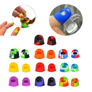 Silicone Résistant À La Chaleur Doigt Une Paire Outils Pour Fumer Couverture Résistant À La Chaleur Isolation Thermique Doigt Gants Dab Rigs Huiles De Cire Outil Pour Verre Brûleur À Huile Bongs Conduite D'eau