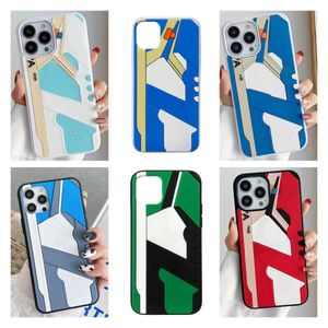 Funda de silicona para iphone Fundas de teléfono de diseñador de lujo para iphone 14 pro max 13 12Mini 11 X XR XSMax 7 8 3D Cóncavo Zapatos deportivos lindos Fundas para teléfonos móviles Cubierta mixta al por mayor