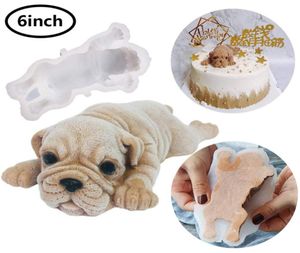 Molde de silicona para perro Pretty Mousse Cake 3D Shar Pei Helado Ice Cream Pudding Blaster Fondant Tool Decoration4654469