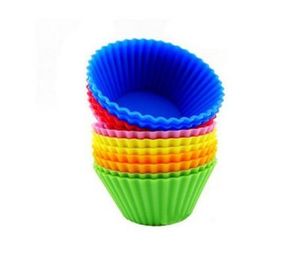 Silicona Muffin Cake Cupcake Cup Cake Mold Case Bakeware Maker Mold Tray Hornear Jumbo XB