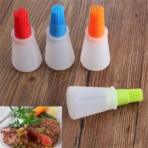 Silicone Oil Bottle with Brush Baking BBQ Basting Brush Pastry Oil Brush Kitchen Baking Honey Oil Barbecue Tools