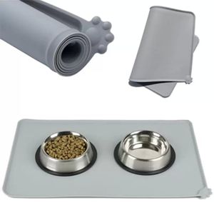 Tapis en Silicone pour animaux de compagnie pour chien chat tapis de nourriture pour animaux de compagnie étanche bol pour animaux de compagnie tapis à boire chien alimentation napperon facile à laver 6 couleurs