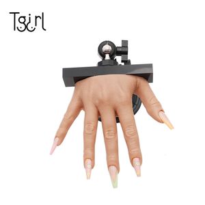 Práctica de silicona, pegatina para exhibición de mano y joyería, dedo suave para manicura, puede insertar uñas postizas, herramientas de decoración de uñas