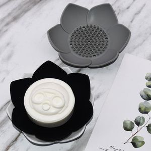 Porte-savon en Silicone 3D Mini porte-savons en forme de fleur antidérapant Articles de salle de bain à domicile Multi couleur SN4224