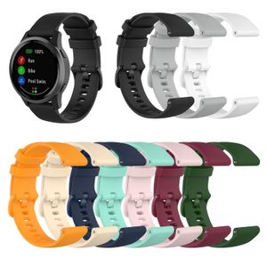 Bracelet de montre de Sport en Silicone 18mm 20mm 22mm Bracelet de montre pour Garmin forerunner 245 Approach S40/Venu2S Bracelet de montre