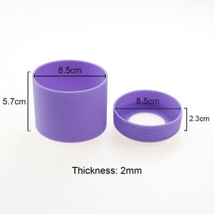 Silicone World 2PCS / Set 8,5 cm Silicone Cup Bottom Protective Cover Gup Hotder 85 mm Silicone Cover Glass Glass Cup Not Slip