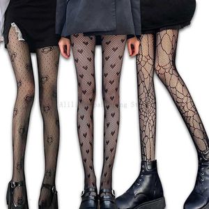 bas de soie dentelle sexy bas en dentelle gothique collants en maille Y2k femmes noir blanc résille collants lingerie sexy cosplay lolita leggings pour les filles