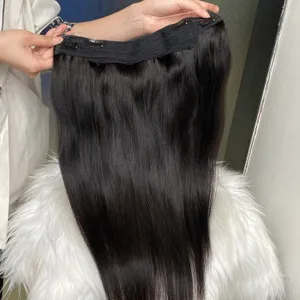 Clip noir naturel ondulé droit soyeux dans les extensions de cheveux 100 g / lot Meilleure vente péruvienne brésilienne malaisienne indienne 100% Remy cheveux humains vierges crus