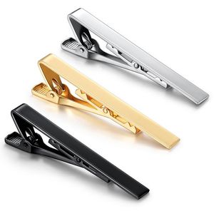 Silver Gold Black Tie Clips Business Suits Shirt Necktie Tie Bar Clasps Fashion Jewelry VS cufflinks boutons de manchette