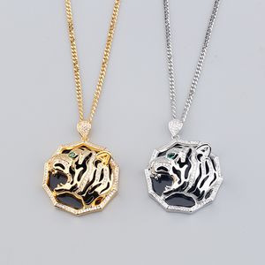 plata oro cadena fina tigre diamante Colgantes collares largos para mujeres hombres moda Diseñador de lujo joyería de ópalo Fiesta Navidad Regalos de boda niñas Venta de compromiso