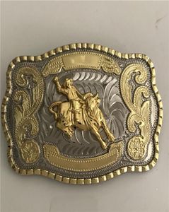 Hebilla de cinturón de vaquero de toro de paseo en oro plateado para hombres Hebillas Cinturon Jeans cinturón cabeza ajuste 4 cm de ancho Belts1878545