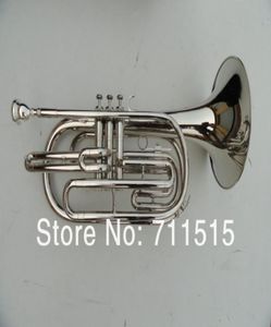 Horne de baryton de marche plate à argent BB BRASS MUSIC Instrument Horn avec porte-parole Nylon Case 9788673