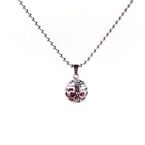 Plata Retro Patrón Campana Armonía Bola Collar Jaula Sra. Embarazada Mujer Curación Reiki Colgante