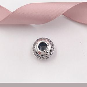 Kit de fabrication de bijoux de mariage en argent pandora Sparkling Pave DIY charme bracelet de pierres précieuses cadeaux de fête des mères pour femme femmes chaîne perle ensemble de mariée collier de perles 798066CZ