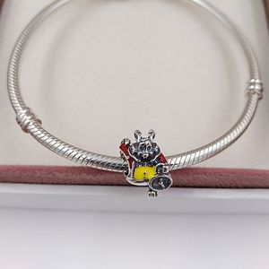 bijoux fantaisie pour femme en argent ensembles pandora Disny blanc lapin rouge jaune émail charme bohème bracelets colliers initiaux pour femme chaîne bracelet jonc 791898ENMX