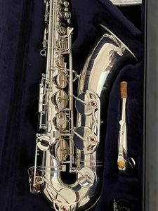 Silver YTS-82ZS estructura B-flat saxofón tenor profesional fabricación completamente plateada sensación cómoda Saxofón tenor sonido de alta calidad