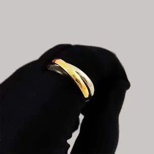 Ring de créateur simple Cercle de haute qualité Trinity Ring Jewelry Classic Lady Holiday Gift Engagement à la mode