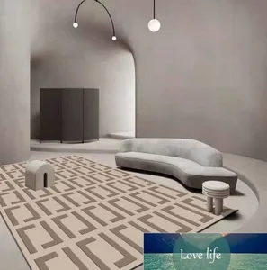 Tapis de salon simple de luxe moderne gris noir tapis géométrique pour chambre canapé table basse sol cuisine tapis maison décoration tapis en gros