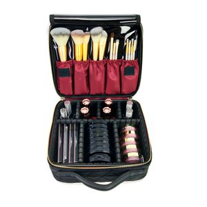 Sac de rangement pour cosmétiques professionnels, sac de rangement multicouche, grand sac de maquillage pour artiste de maquillage, sac de tatouage, en stock, vente en gros