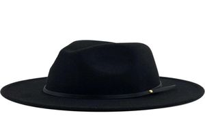Femmes simples hommes laine gangster vintage trilby ressenti des chapeaux fedora avec un large gentleman élégant dame d'hiver automne jazz caps4687784560487
