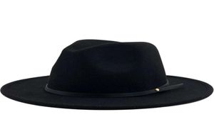 Simple Femmes Hommes Laine Vintage Gangster Trilby Feutre Fedora Chapeaux Avec Large Bord Gentleman Élégant Dame Hiver Automne Jazz Caps4687783477419