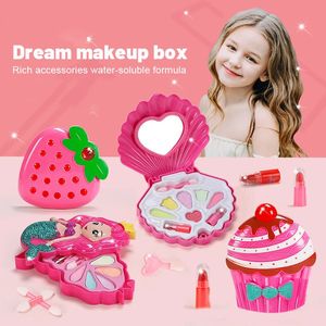 Simulation Girl Pretend Princess Makeup Toys Play House Childrens Cosmetics Lipstick Eyeshadow Set for Kids Party Cosplay Game 240407