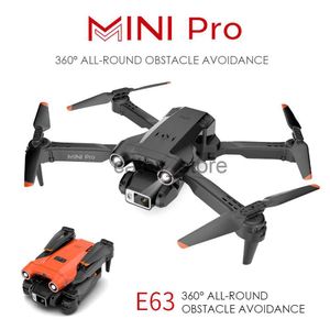 Simulateurs Mini Pro E63 Drone avec caméra HD 4K 150 Angle WiFi Fpv pliable Quadcopter Mini Drone cadeau jouets x0831