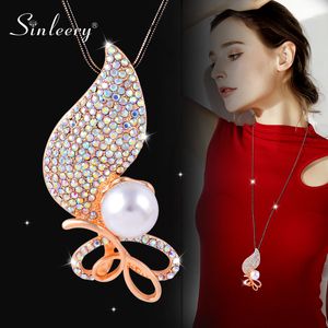 SINLEERY Simulé Colliers De Perles Pour Les Femmes Noir Couleur Chaîne Long Collier Pendentif Bijoux Accessoires À La Mode Kolye MY470 SSO