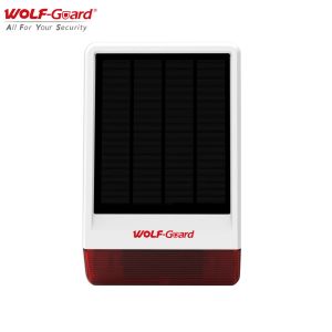 Sirène Wolfguard 120 dB Solar Sirren Wireless Outdoor Flogning Alarm Host Host for Home Security Antitheft Falling System