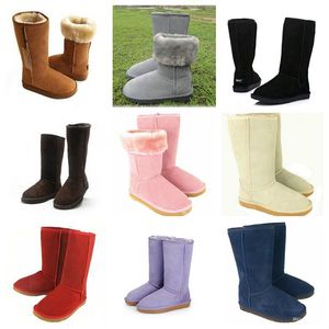 Bottes hautes classiques pour femmes bottes de neige pour femmes hiver femmes fille cuir de neige taille américaine 5 --- 13